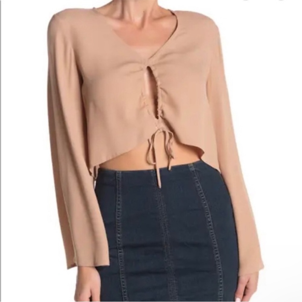 Tan Bell Sleeve Top